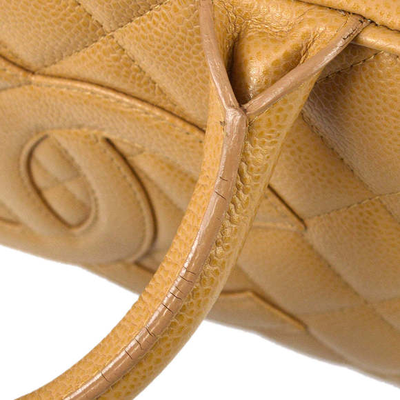 CHANEL 2003-2004 Beige Caviar Bowling Bag 27 69738 - Picture 7 of 10